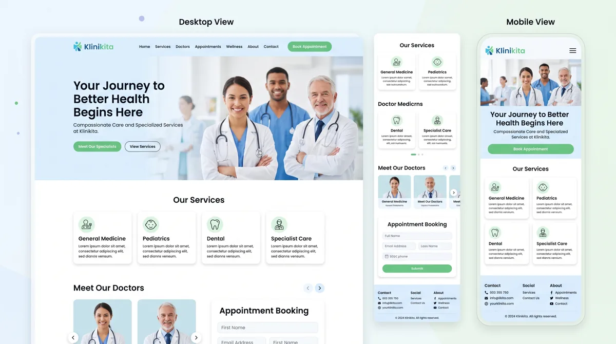 Contoh website klinik healthcare