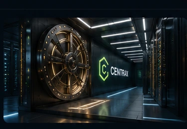 Visual ruang server dan keamanan digital Centrax